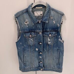 Rag & Bone/JEAN Distressed Denim Vest